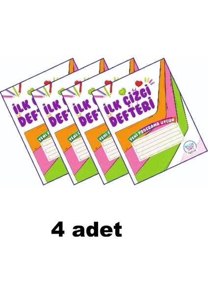 1. Sınıf Ilk Çizgi Yazı Defterim 4 'lü (Yeni Müfredata Uyumlu)- Büyük Boy