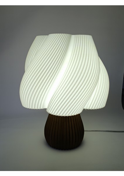 LuminAura Modern Tasarım Beyaz Abajur - Şık ve Dekoratif Masa Lambası fırsatları
