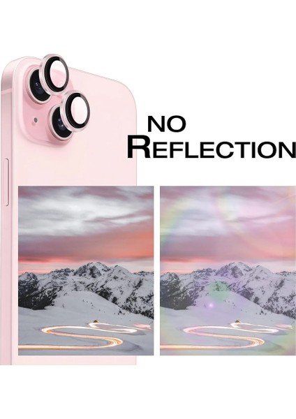 Apple iPhone 15 Kamera Koruyucu Lens Alüminyum Alışımlı Cam