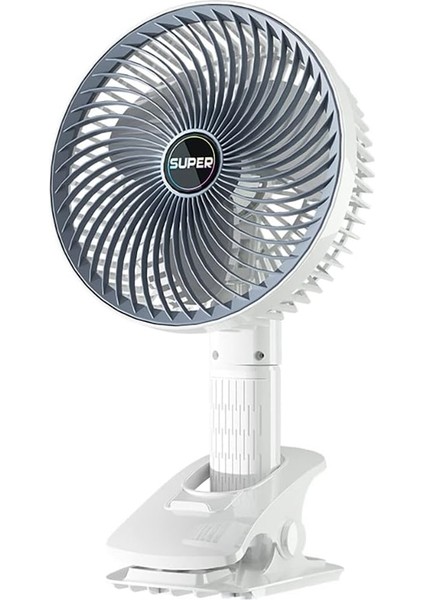 Hızlı Şarj Edilebilir Çok Fonksiyonlu USB Fan Taşınabilir Masa Fanı 360° Dönen Vantilatör (Yurt Dışından)