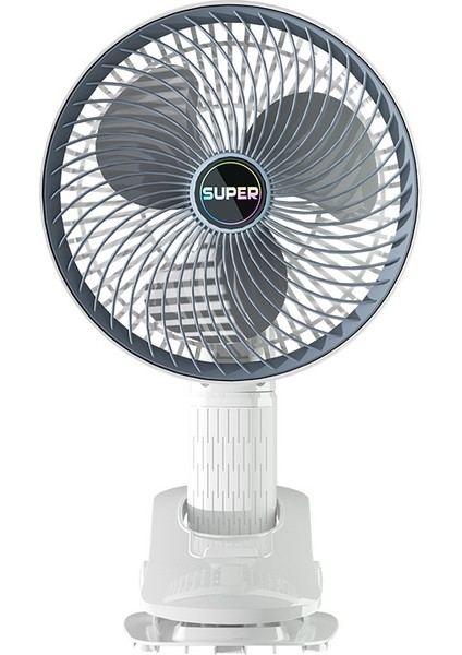 Hızlı Şarj Edilebilir Çok Fonksiyonlu USB Fan Taşınabilir Masa Fanı 360° Dönen Vantilatör (Yurt Dışından)