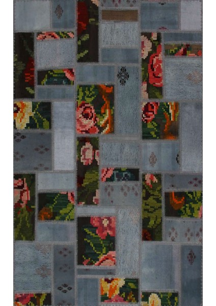 Maldives %100 Naturel Pamuk Yün Salon Oturma Odası Geleneksel Kendir Patchwork Kilim 02 Stone Xw