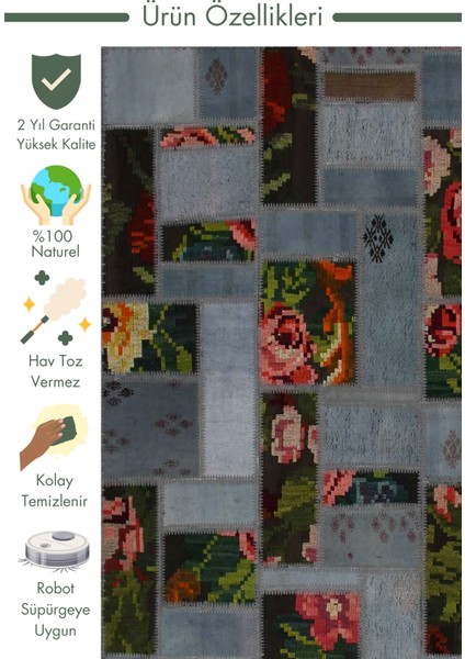 Maldives %100 Naturel Pamuk Yün Salon Oturma Odası Geleneksel Kendir Patchwork Kilim 02 Stone Xw