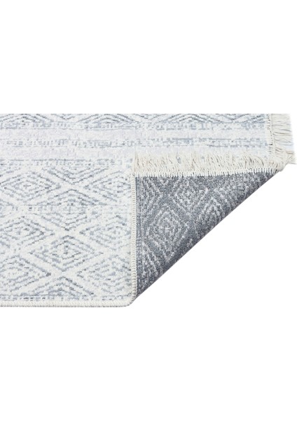 Maya %100 Naturel Pamuk Yıkanabilir Çift Taraflı Oturma Odası Mutfak Koridor Modern Kilim 01 Grey