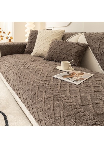 Peluş Kanepe Minimalist Oturma Odası Kaymaz Koltuk Örtüsü 70 x 180 (Yurt Dışından)