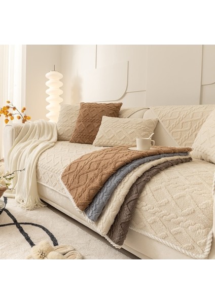 Peluş Kanepe Minimalist Oturma Odası Kaymaz Koltuk Örtüsü 70 x 180 (Yurt Dışından)