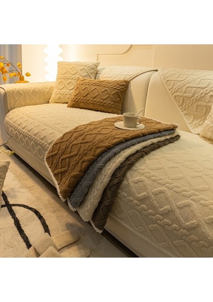 Peluş Kanepe Minimalist Oturma Odası Kaymaz Koltuk Örtüsü 70 x 180 (Yurt Dışından)