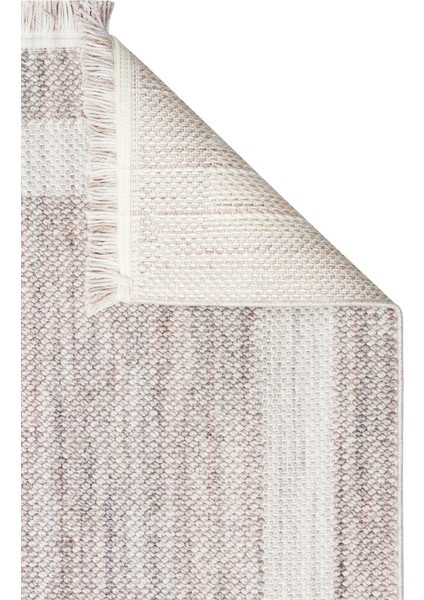 Comfy Modern Desenli Oturma Odası Koridor Antre Yatak Odası Örgü Dokuma Halı 05 Grey