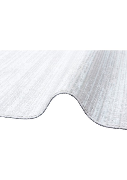 Smooth Yıkanabilir Kaymaz Parlak Oturma Odası Salon Koridor Ince Dokuma Modern Halı 09 Grey Xw