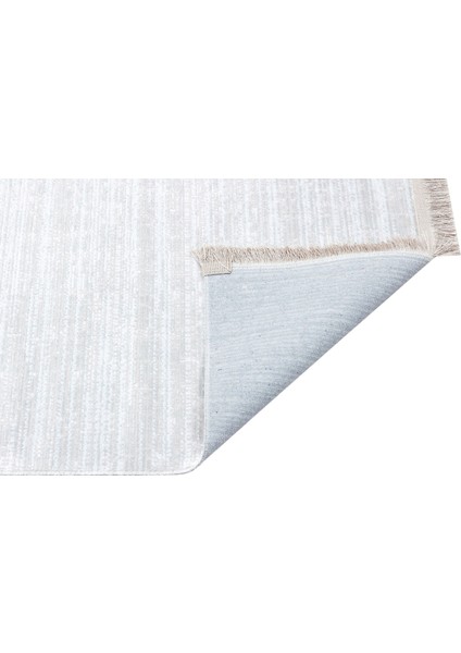 Smooth Yıkanabilir Kaymaz Parlak Oturma Odası Salon Koridor Ince Dokuma Modern Halı 09 Grey Xw