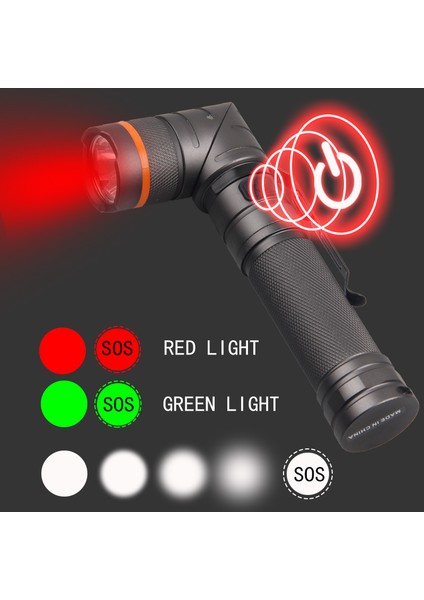 Şarj Edilebilir 1000 Lümen 395NM 90 Derece Dönen Kafa LED El Feneri (Yurt Dışından) fiyatları