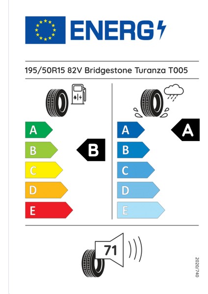 195/50 R15 82V T005 Yaz Oto Lastiği (Üretim Yılı: 2024)