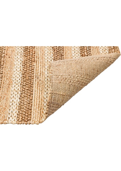 Knit Jüt %100 Naturel Oturma Odası Koridor Antre Mutfak Balkon El Dokuma Halı S-1410 Natural Xw