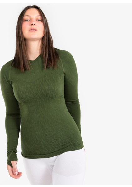 Kipsta Yetişkin Uzun Kollu Termal Üst İçlik - Haki - Keepdry - Futbol İçliği fiyatları