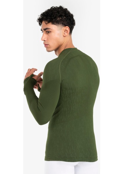 Kipsta Yetişkin Uzun Kollu Termal Üst İçlik - Haki - Keepdry - Futbol İçliği modelleri