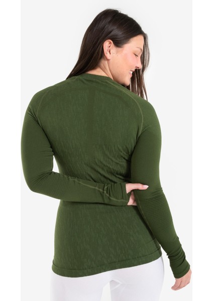 Kipsta Yetişkin Uzun Kollu Termal Üst İçlik - Haki - Keepdry - Futbol İçliği fırsatları