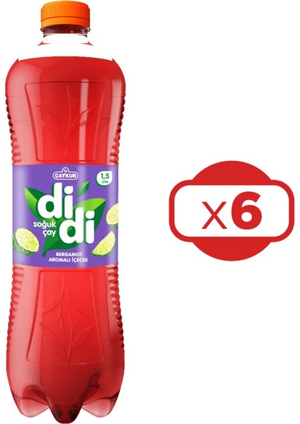 Didi Bergamot Aromalı Soğuk Çay 1500 ml x 6 Adet