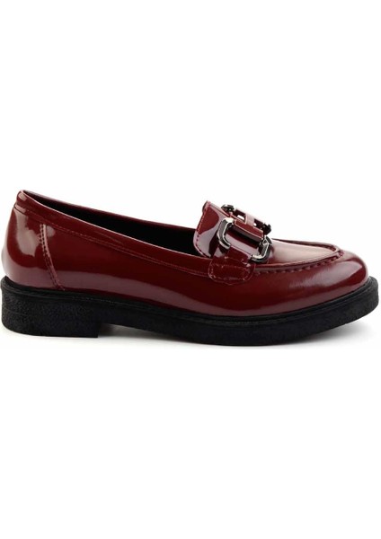 Bordo Rugan Kadın Loafer Ayakkabı K01257067508 fiyatları
