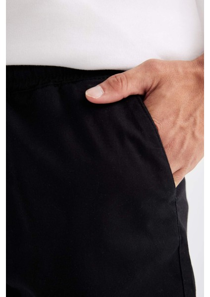 Relax Fit Pamuklu Bermuda Şort D7917AX24SM
