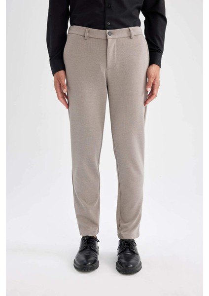 Jogger Düz Paça Her Yöne Esneyen Yazlık Kumaş Pantolon T6317AZ24AU