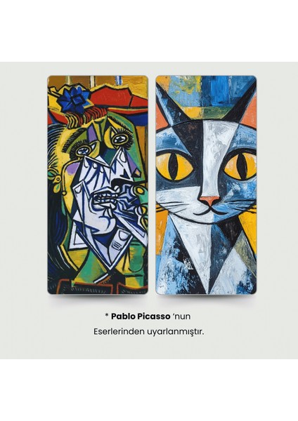 Picasso Tarzı Kedi Posteri, Yüksek Çözünürlüklü Baskı Akıllı Kağıt Poster, Renkli Kedi Posteri
