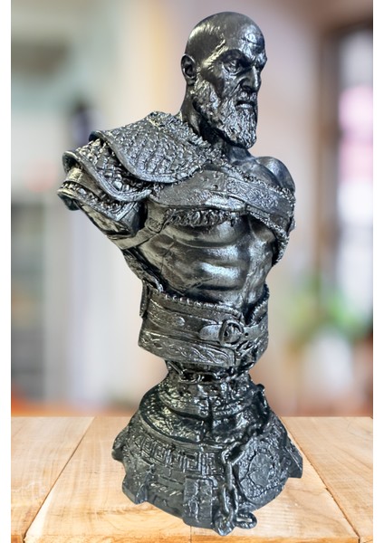 Kratos God Of War Büst/Biblo/Figür 15 Cm Beton ( Paketi İle Beraber)