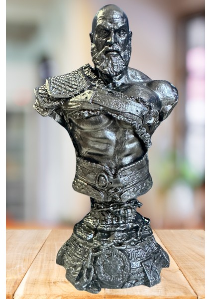 Kratos God Of War Büst/Biblo/Figür 15 Cm Beton ( Paketi İle Beraber)