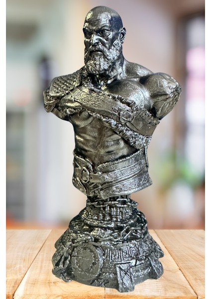 Kratos God Of War Büst/Biblo/Figür 15 Cm Beton ( Paketi İle Beraber)