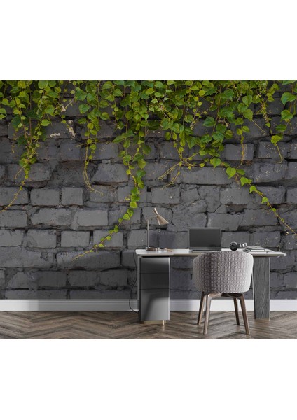 Gri Tuğla Duvar ve Sarmaşık fırsatları