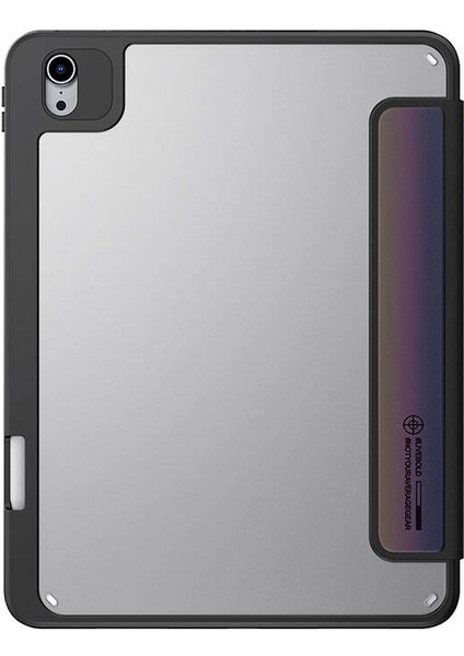 iPad Air 13 2024 Kılıf Skinarma Holografik Tasarımlı Arkası Şeffafmagnetik Kira Kobai Kılıf Colorful