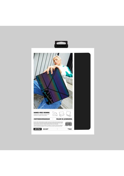 iPad Air 13 2024 Kılıf Skinarma Holografik Tasarımlı Arkası Şeffafmagnetik Kira Kobai Kılıf Colorful