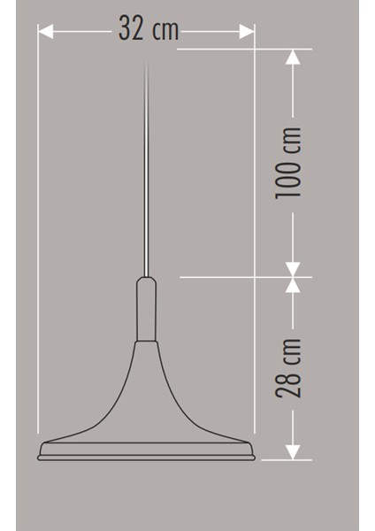 Dekoratif Sarkıt Armatür (Siyah+Sarı DUY+32CM) CT-8213