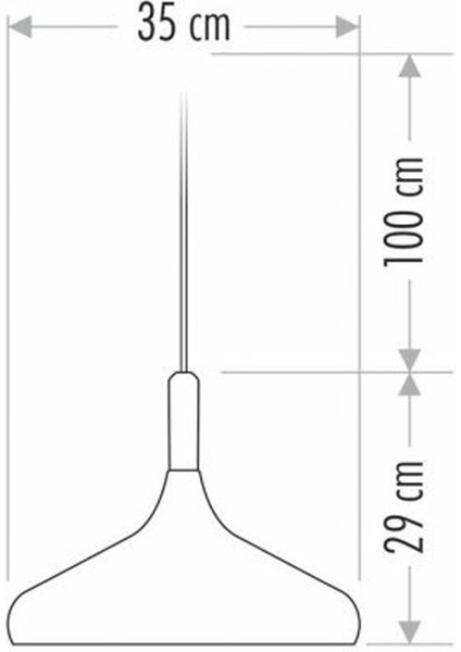 Dekoratif Sarkıt Armatür (Siyah+Sarı DUY+35CM) CT-8219