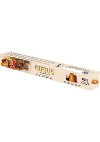 Sirius Premium Karamel Aromalı Kapsül Kahve (Nespresso Uyumlu) - 10 Adet