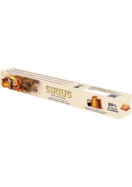 Sirius Kahve Sirius Premium Karamel Aromalı Kapsül Kahve (Nespresso Uyumlu) - 10 Adet