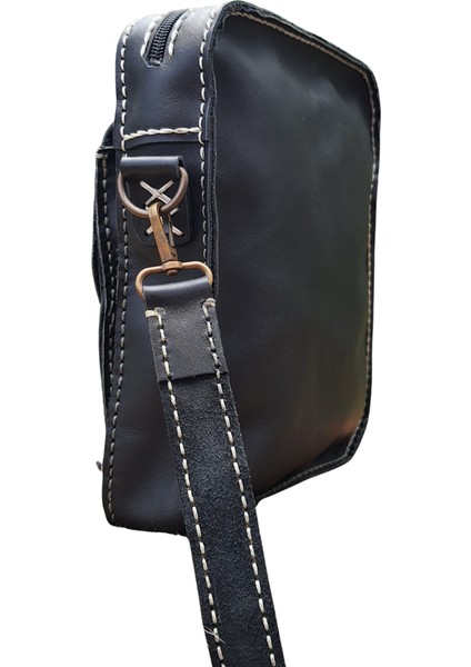 Horus Model El Yapımı Unisex Vintage Hakiki Deri Omuz Çantası Postacı Çanta modelleri