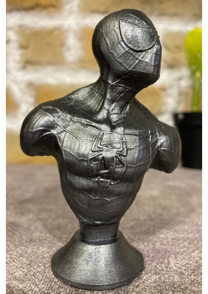 Spiderman %100 Beton Büst/ Figür 10 cm Boyunda(Hediye Paketi ile Beraber)