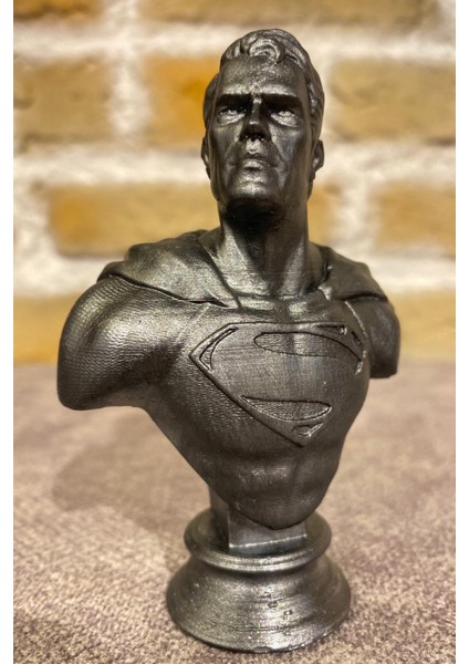 Superman %100 Beton Büst/ Figür 10 cm Boyunda(Hediye Paketi ile Beraber)