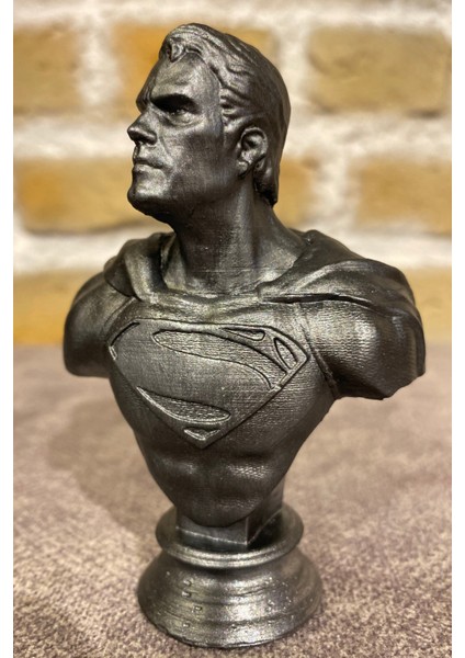 Superman %100 Beton Büst/ Figür 10 cm Boyunda(Hediye Paketi ile Beraber)