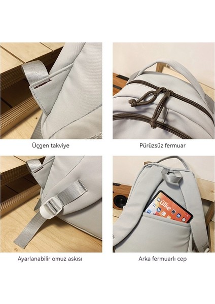 Ortaokul ve Üniversite Için Kirlenmeye Karşı Dayanıklı, Büyük Kapasiteli Sırt Çantası (Yurt Dışından) modelleri