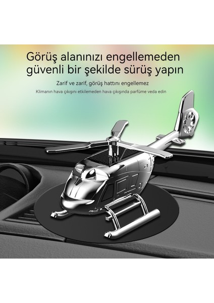 Arabaya Monte Metal Güneş Dönen Helikopter Aromaterapi Süsler (Yurt Dışından)