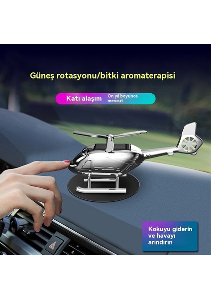 Arabaya Monte Metal Güneş Dönen Helikopter Aromaterapi Süsler (Yurt Dışından)