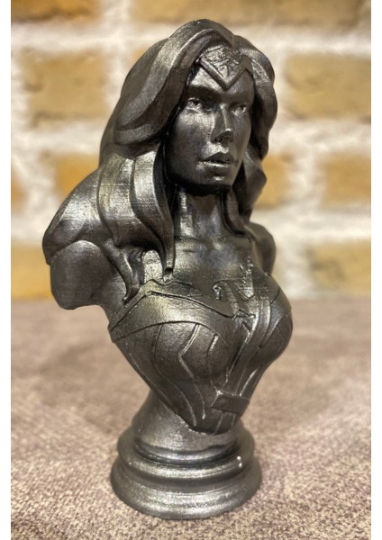 Wonderwoman %100 Beton Büst/ Figür 10 cm Boyunda(Hediye Paketi ile Beraber