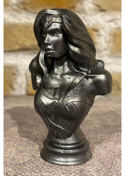 Wonderwoman %100 Beton Büst/ Figür 10 cm Boyunda(Hediye Paketi ile Beraber