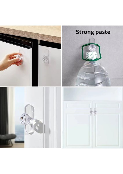 4 Adet Elmas Plastik Yapışkanlı Çekmece Dolap Kulbu fırsatları