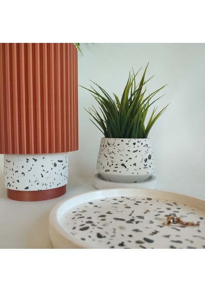 Hgo Atelier Bakır & Terrazzo Long Abajur - Masa Lambası