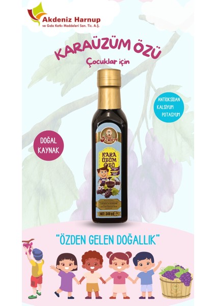 Akdeniz Harnup - Kara Üzüm Özü 340G Erkek Çocuk Için Mavi- Black Grape Extract For Boys