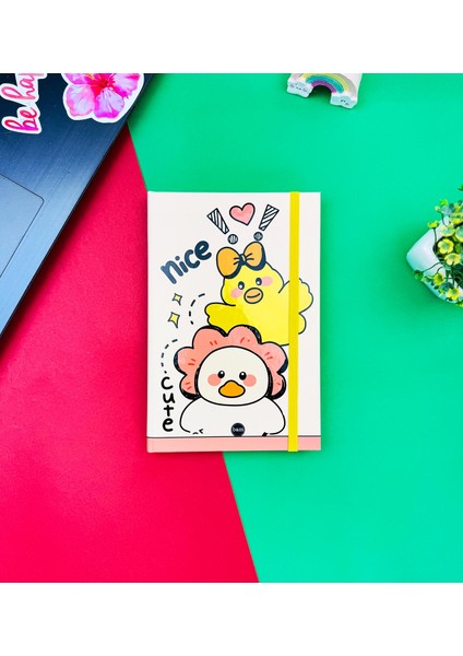 Nice Cute Tasarımlı Lastikli Defter