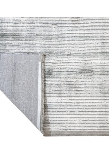 Runner 05008A Krem Gri Modern Düz Halı