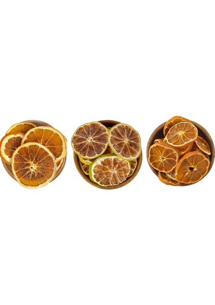 Kurutulmuş Portakal, Limon, Mandalina Dilimleri 75 Gram Kurutulmuş Meyve Kurusu Dilimleri